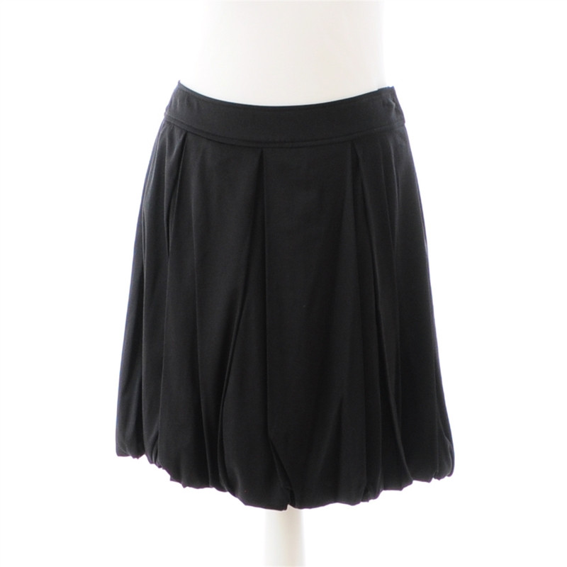 Diane Von Furstenberg Black silk skirt with pleats 