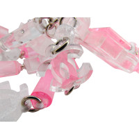 Chanel CHANEL Bubblegum roze kruis ketting met ster stof & Swarovski Crystal kralen