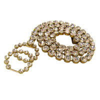 Chanel CHANEL 1995 gold belt or necklace with crystal clear Swarovski rhinestone