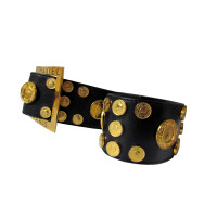 Chanel LADY GAGA CHANEL cuir ceinture Belt Black entièrement avec des pièces de monnaie - adorables & rares