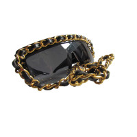 Chanel CHANEL Lady GAGA - La Chaîne - leather &amp; chain chain glasses sunglasses ultra rare
