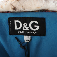 D&G Controllo di giacca con collo in pelliccia