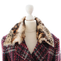 D&G Jacket check with fur collar