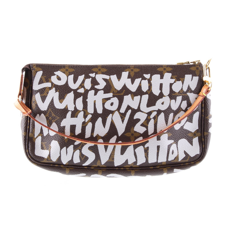 Louis Vuitton Pochette Accessoires Monogram Graffiti Silber - Limited Edition Stephen Sprouse ...