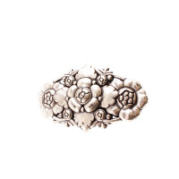 Reptile's House Silver buckle with floral motif