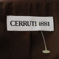 Cerruti 1881 Veste en cuir marron