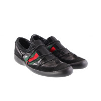 Gucci Sneaker zwarte stof wimpel