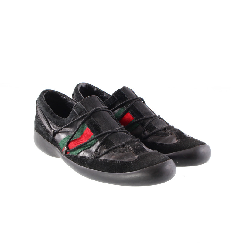 Gucci Gagliardetto di sneaker tessuto nero