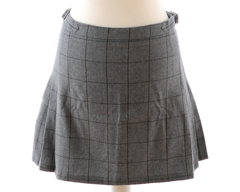 Calvin Klein Plaid wool skirt