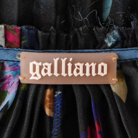 John Galliano Plissierte Bluse mit Spitze