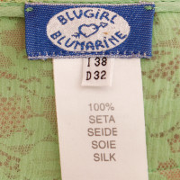 Blumarine Silk skirt with lace