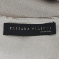Fabiana Filippi Silk dress in silver-grey