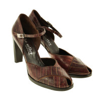 The Seller Red Brown Peeptoe sandals