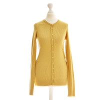 Dolce & Gabbana Yellow fine knit Cardigan 