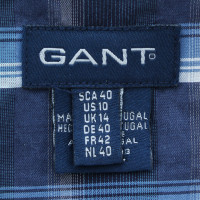 Gant Geruite blouse in blauw