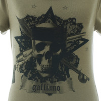 John Galliano T-shirt avec imprimé tête de mort