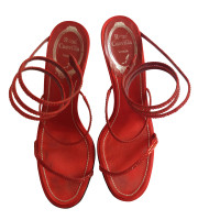 René Caovilla Red sandals with Rhinestone