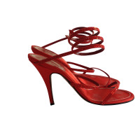 René Caovilla Red sandals with Rhinestone