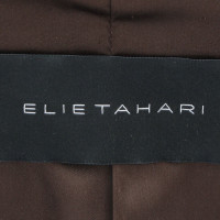 Elie Tahari Lederen jas met ruffle