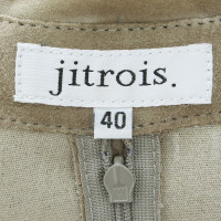 Jitrois Leather dress in khaki 