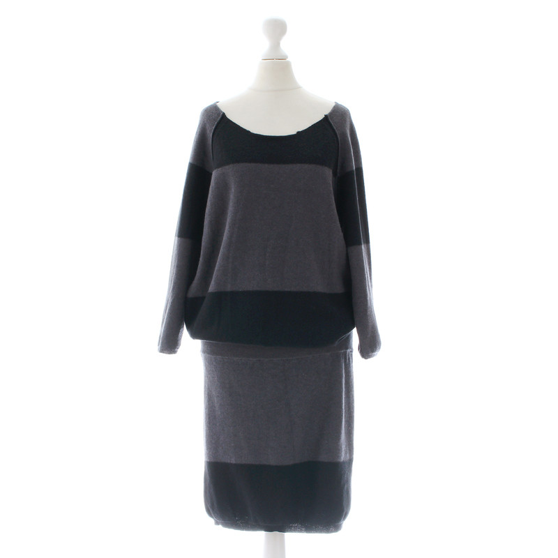 Humanoid Black gray knit dress