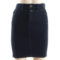 Closed skirt "pencil Star" blue