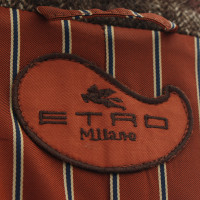 Etro Manteau en laine avec un mélange de modèle