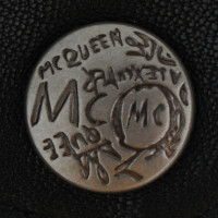 Alexander McQueen Leather jacket with fur collar