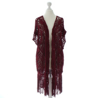 Rena Lange Crochet waistcoat in Bordeaux