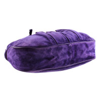 Longchamp Suede leather bag in purple