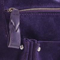 Longchamp Borsa in pelle scamosciata in viola