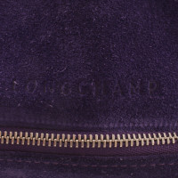 Longchamp Borsa in pelle scamosciata in viola