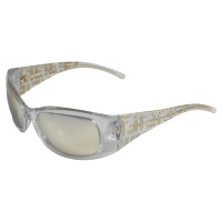 Fendi Transparent frame mirrored sunglasses