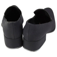 Prada Black textile fabric slippers with a heel
