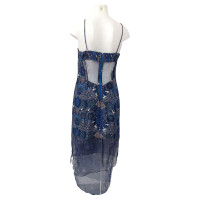 Helmut Lang Blau gemustertes Kleid