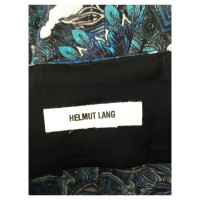 Helmut Lang Robe à motifs bleu