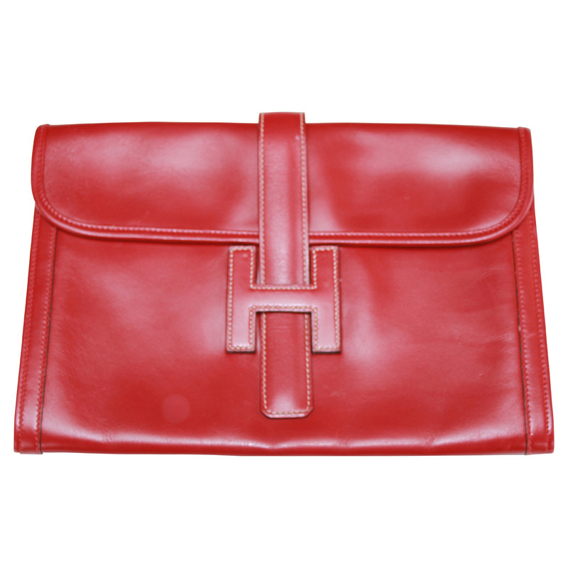 Hermès Jige PM Leather in Red