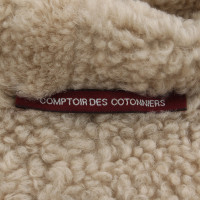 Comptoir Des Cotonniers Lederen jas met bont