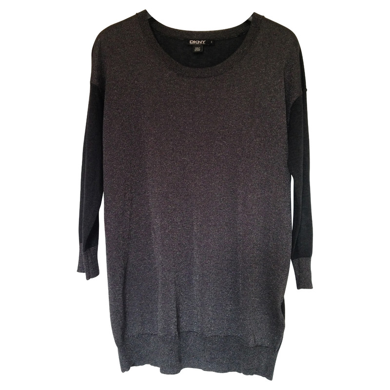 Donna Karan Colorblocking Pullover schwarz/metallic