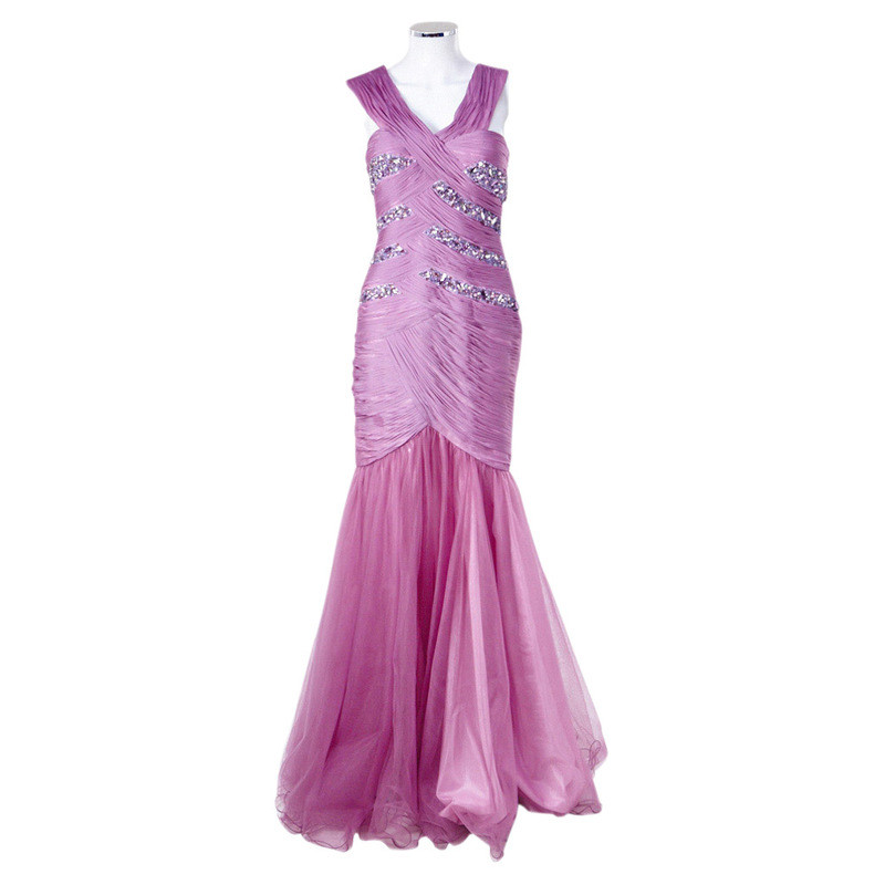 Barbara Schwarzer Evening dress lilac tulle skirt