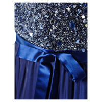 Barbara Schwarzer Achat bleu avec ornement de perles