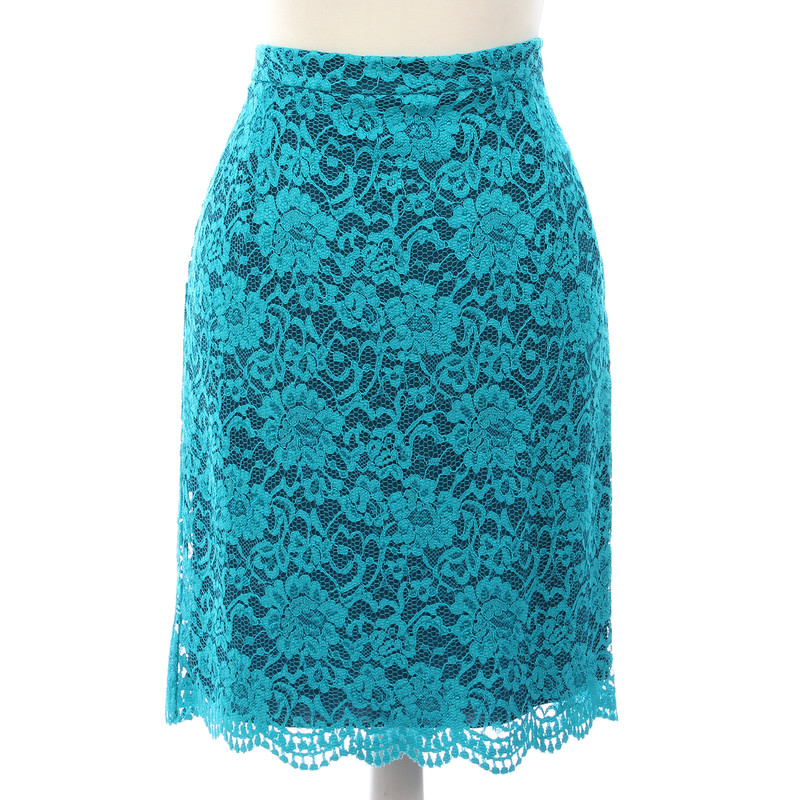 Piu & Piu Lace skirt in turquoise