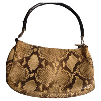 Gucci Snake leather bag with bamboo decoration 