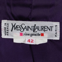 Yves Saint Laurent Viola costume di velluto