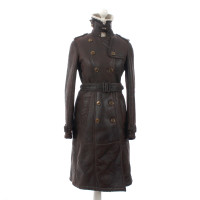 Burberry Prorsum Leather coat with fur