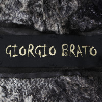 Giorgio Brato Lederen jas met bont