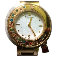 Salvatore Ferragamo Gancino Bracelet Watch in stainless steel with Topaz