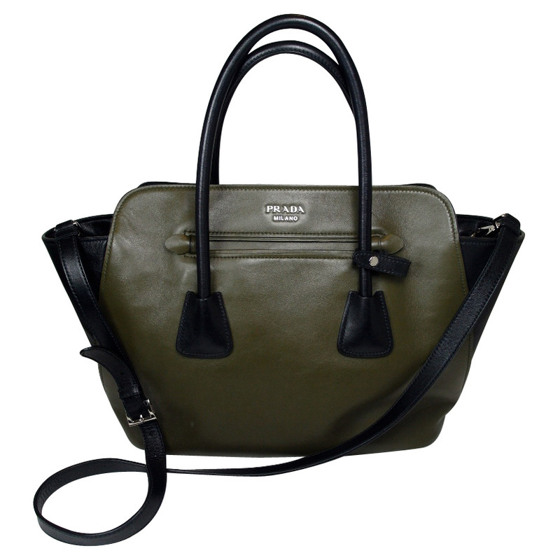 Prada Olive trapezoid bag 