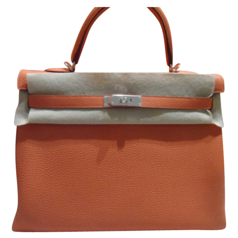 Hermès Kelly Bag 35 en Cuir en Orange