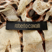 Roberto Cavalli Abito in seta con stampa leopardo